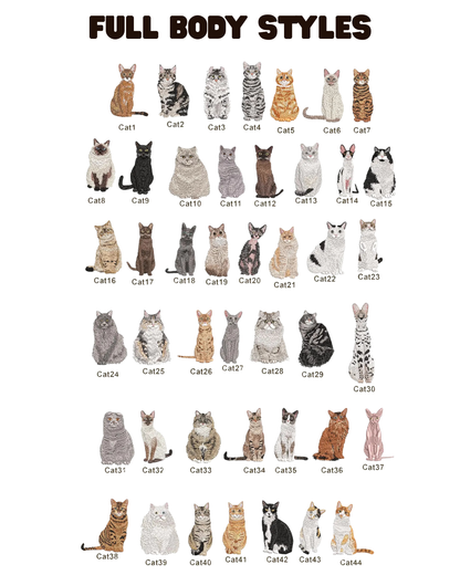 Custom Embroidered Canvas Cat Breed Bag
