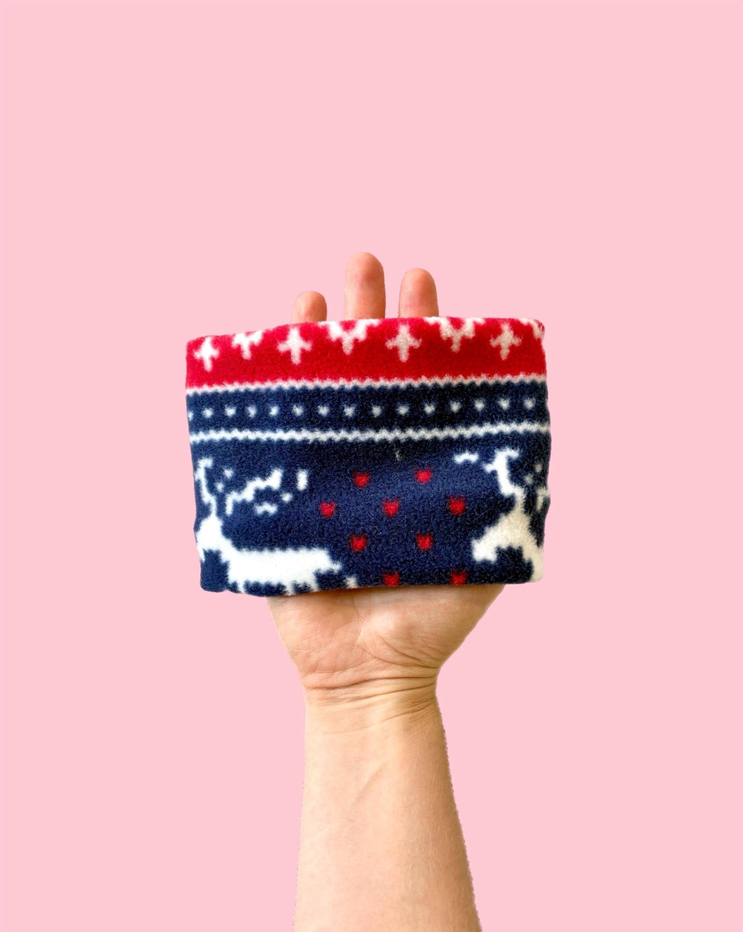 Handmade Christmas Polar Fleece Dog Snood – Personalised Option