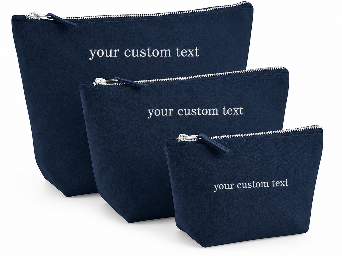 Custom Embroidered Canvas Accessory Bag by Franklin & Stitch