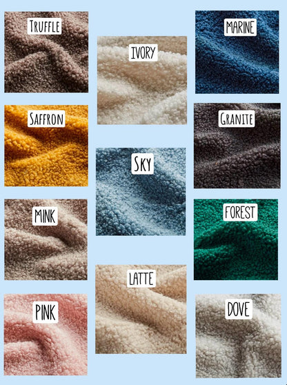 Handmade Teddy Sherpa Fleece Dog Snood – Personalised Option