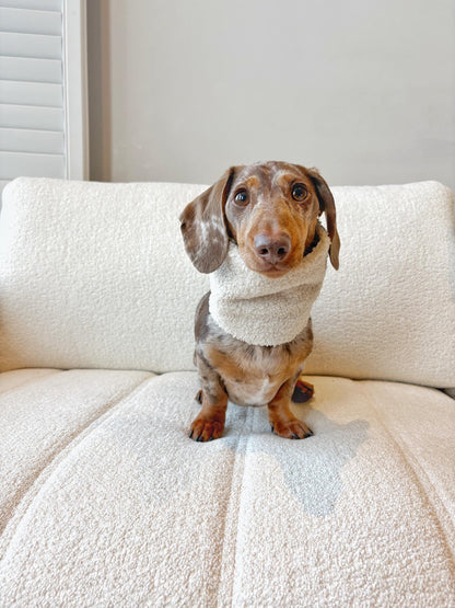 Handmade Teddy Sherpa Fleece Dog Snood – Personalised Option