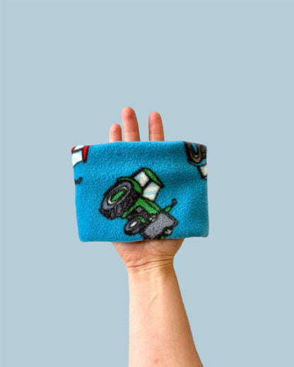 Handmade Tractor Polar Fleece Dog Snood – Personalised Option