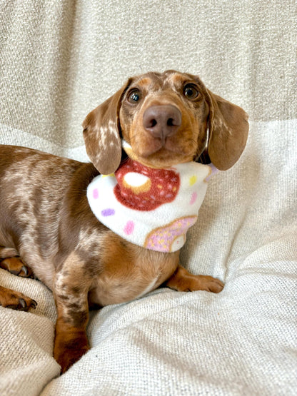 Handmade Doughnut Polar Fleece Dog Snood – Personalised Option