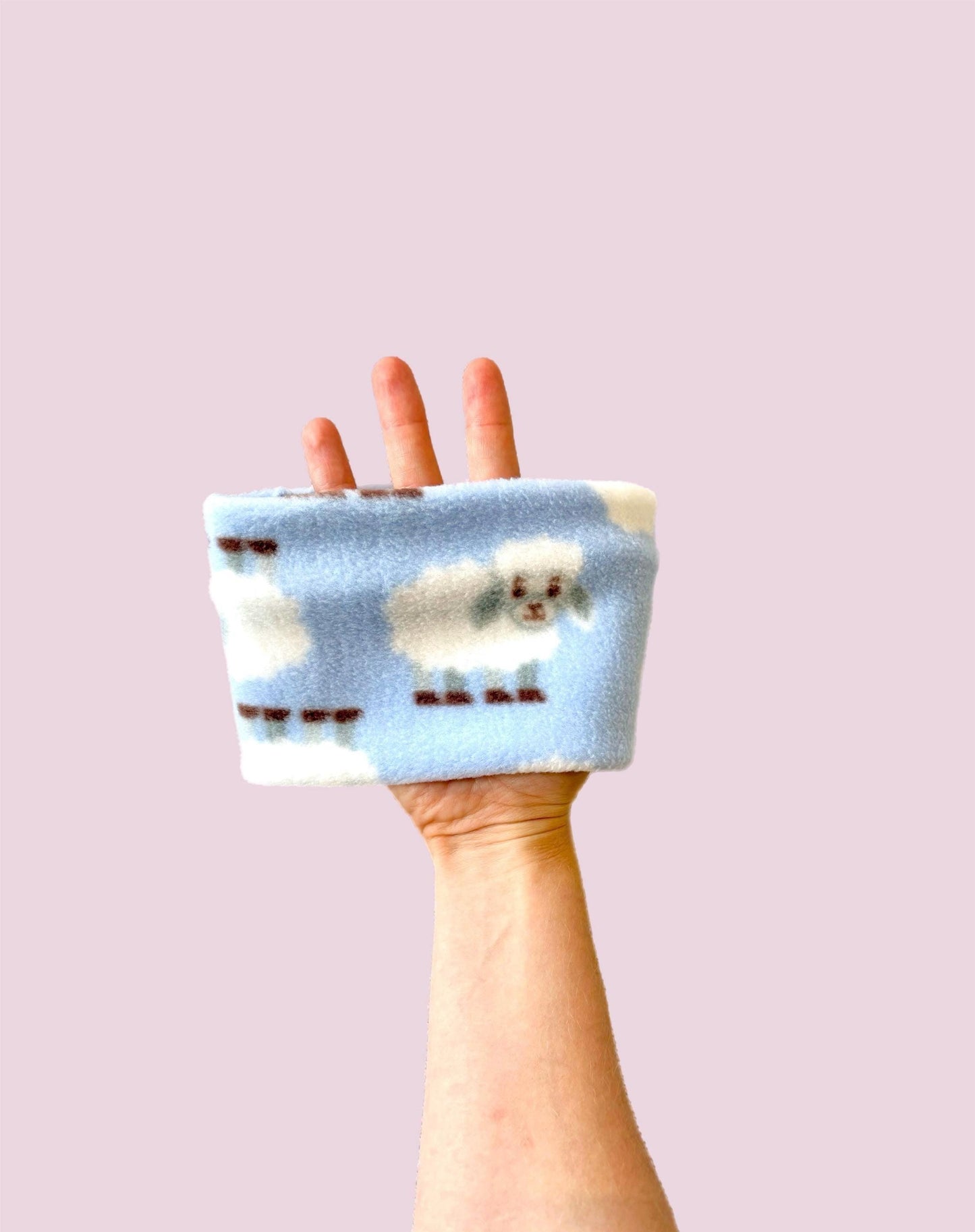 Handmade Sheep Polar Fleece Dog Snood – Personalised Option