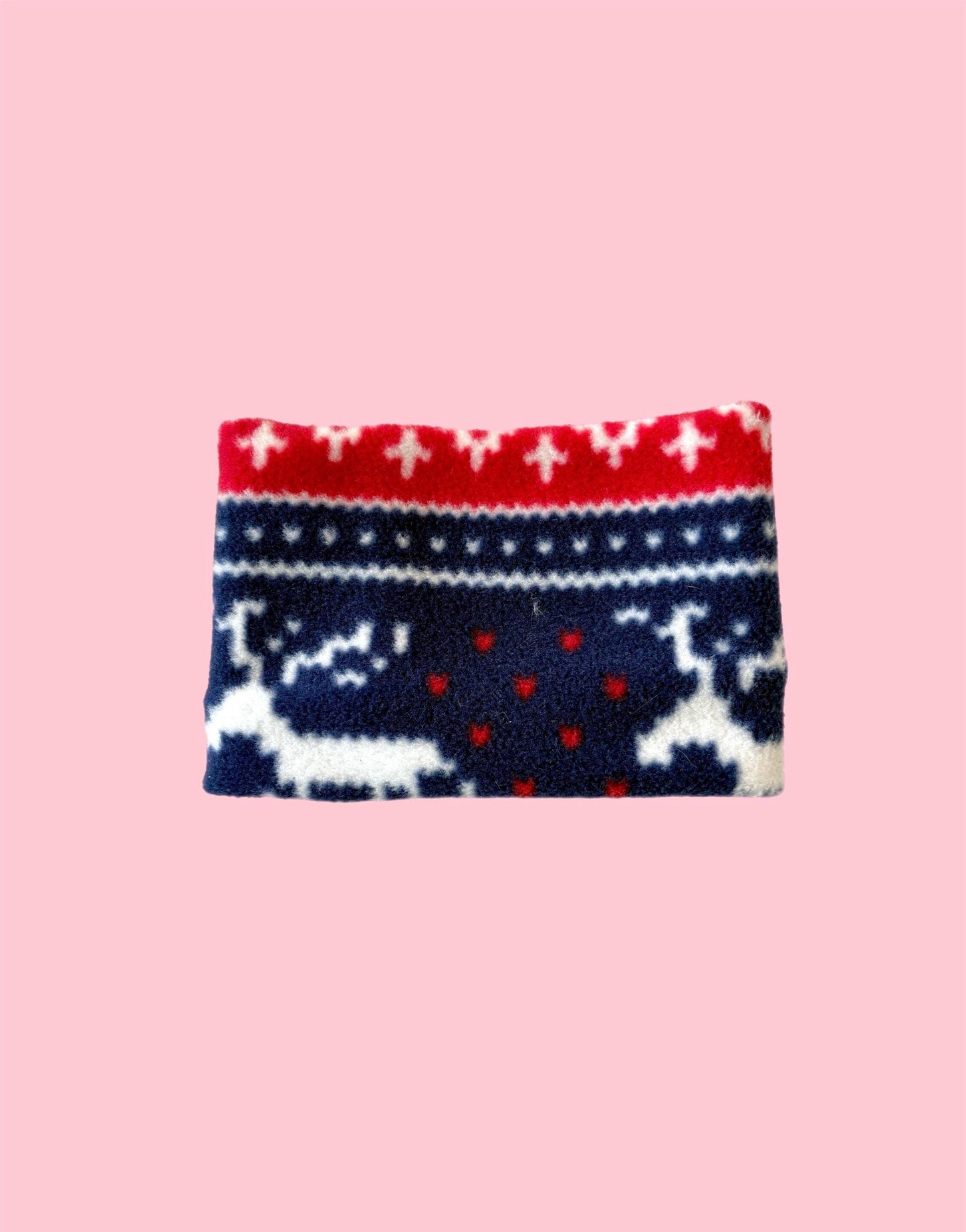 Handmade Christmas Polar Fleece Dog Snood – Personalised Option