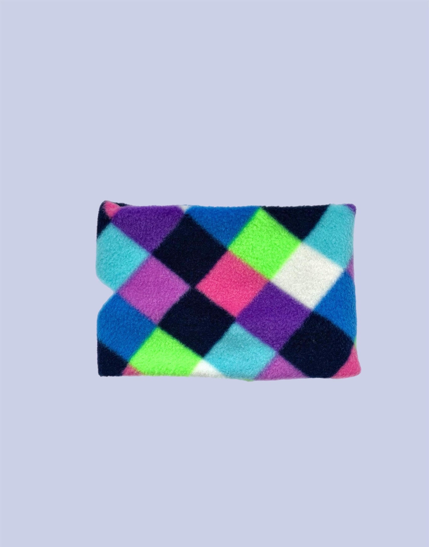 Handmade Diamond Polar Fleece Dog Snood – Personalised Option