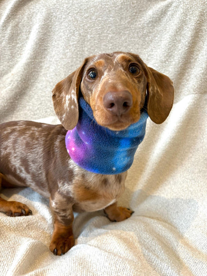 Handmade Galaxy Polar Fleece Dog Snood – Personalised Option