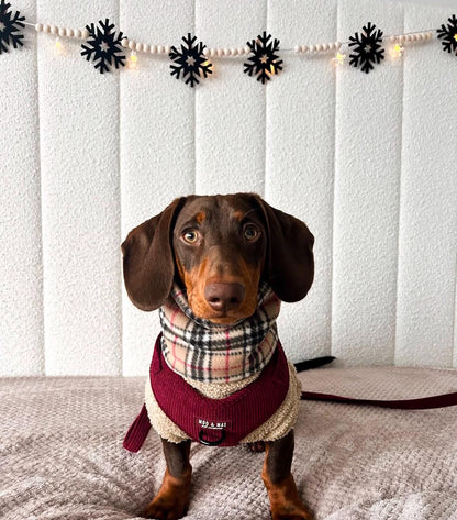 Handmade Tartan Polar Fleece Dog Snood – Personalised Option