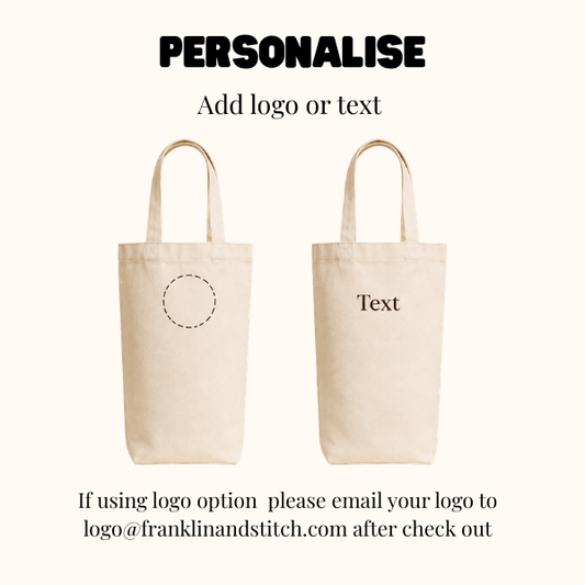Embroidered Wine Tote Customisable