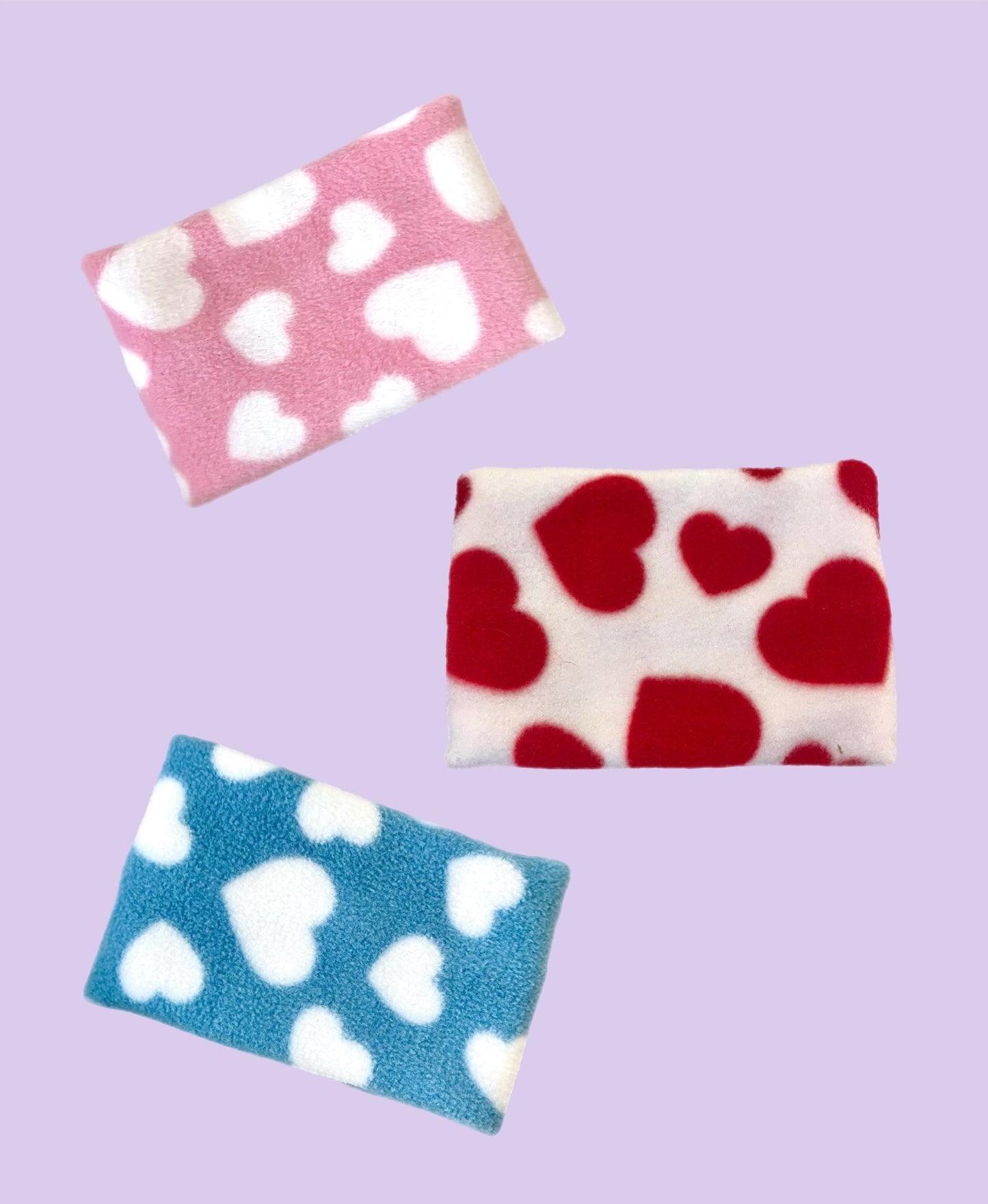 Handmade Heart Polar Fleece Dog Snood – Personalised Option