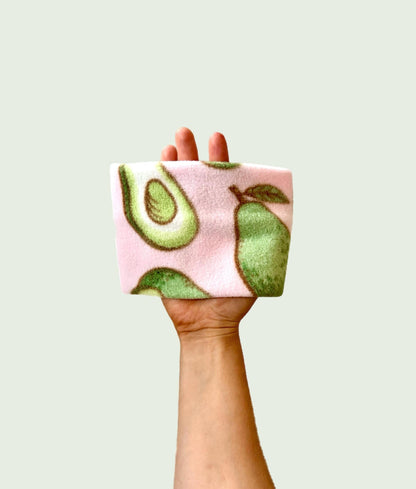 Handmade Avocado and Pears Polar Fleece Dog Snood – Personalised Option