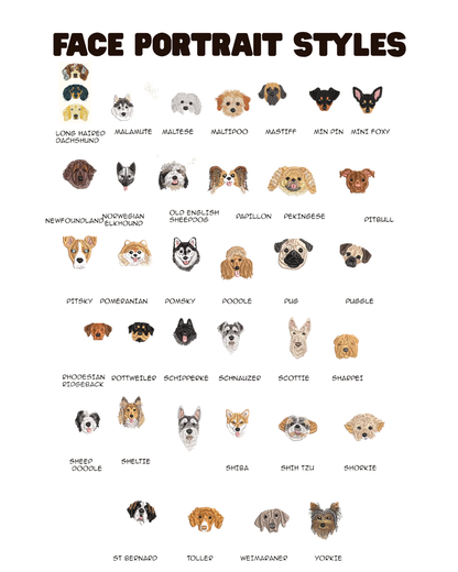 Custom Embroidered Canvas Dog Breed Bag