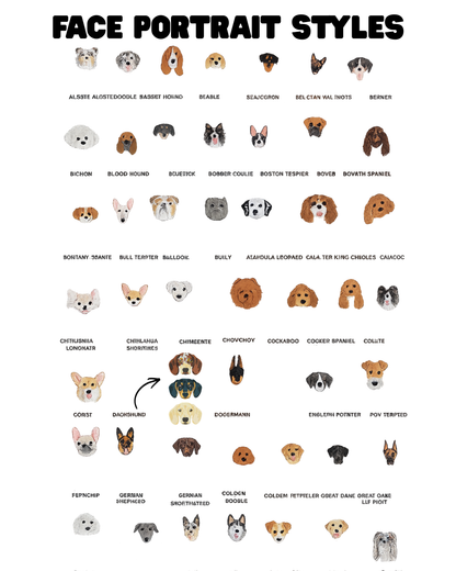 Custom Embroidered Canvas Dog Breed Bag