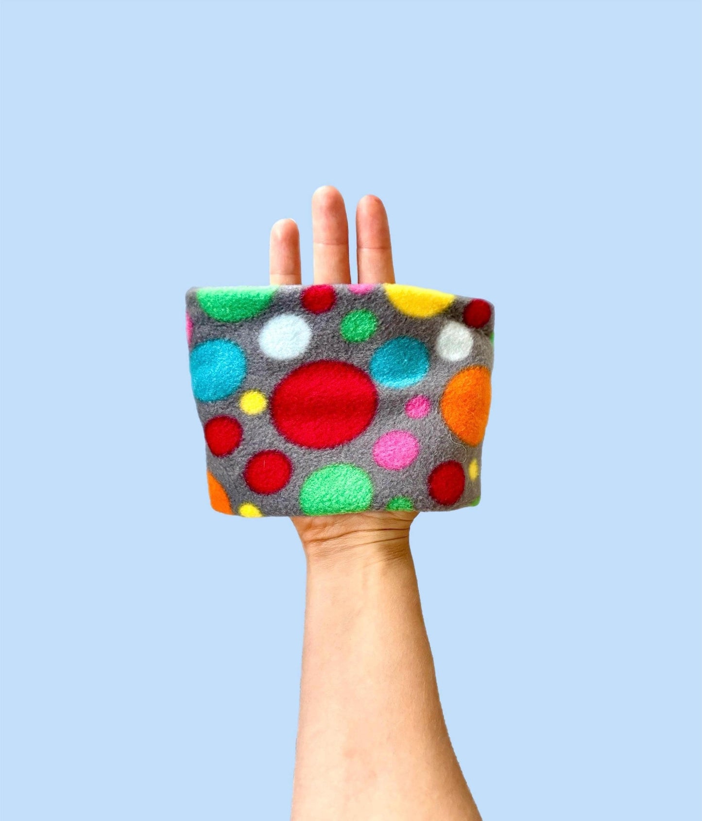 Handmade Polka Dot Polar Fleece Dog Snood – Personalised Option