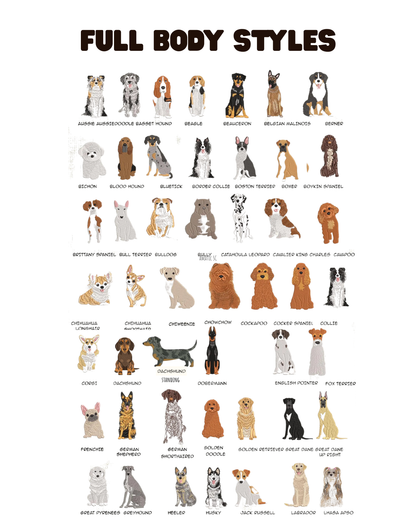 Custom Embroidered Canvas Dog Breed Bag