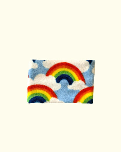 Handmade Rainbow Polar Fleece Dog Snood – Personalised Option