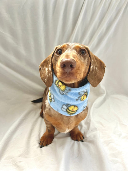 Handmade Bee Polar Fleece Dog Snood – Personalised Option