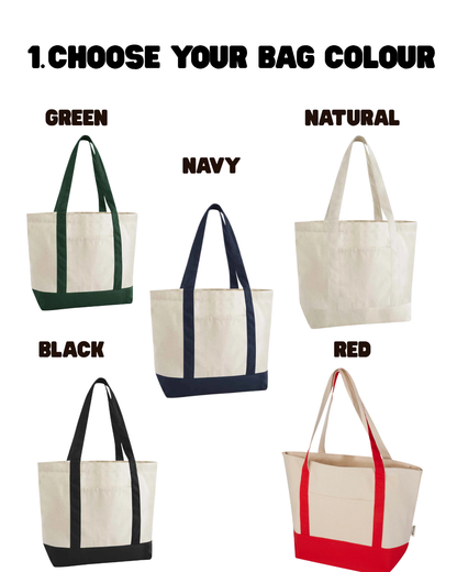 Custom Embroidered Canvas Dog Breed Bag