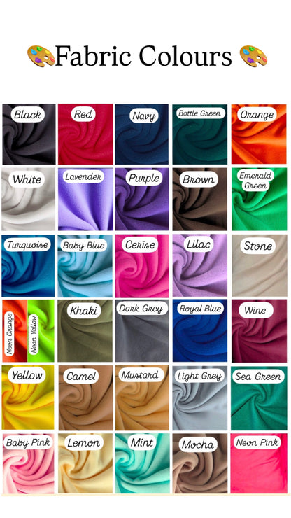 Handmade Single Colour Polar Fleece Dog Snood – Personalised Option