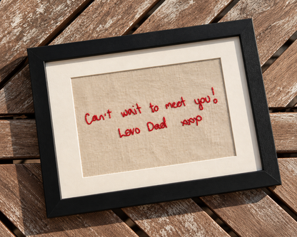 Personalised Handwriting Embroidery | A Note to Keep by Franklin & Stitch
