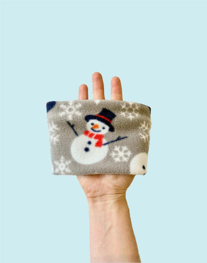 Handmade Snowman Polar Fleece Dog Snood – Personalised Option