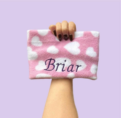 Handmade Heart Polar Fleece Dog Snood – Personalised Option