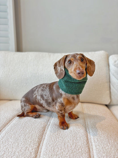 Handmade Teddy Sherpa Fleece Dog Snood – Personalised Option