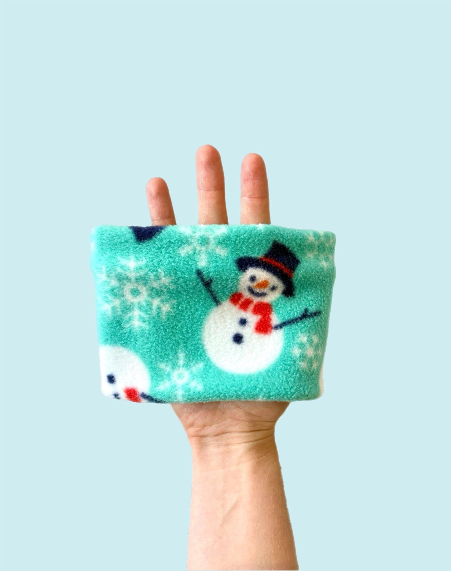 Handmade Snowman Polar Fleece Dog Snood – Personalised Option