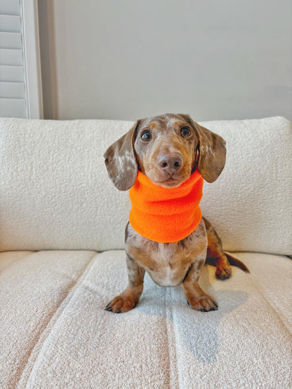 Handmade Neon Polar Fleece Dog Snood – Personalised Option