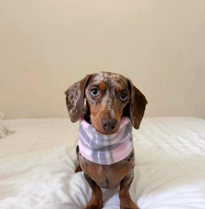 Handmade Tartan Polar Fleece Dog Snood – Personalised Option