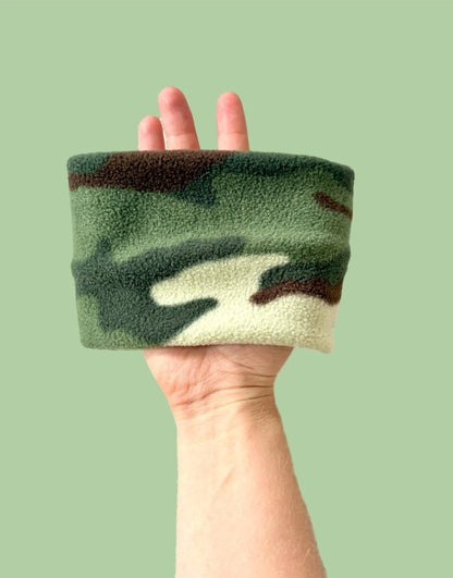 Handmade Army Polar Fleece Dog Snood – Personalised Option