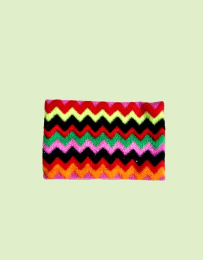 Handmade  Zig Zag Polar Fleece Dog Snood – Personalised Option