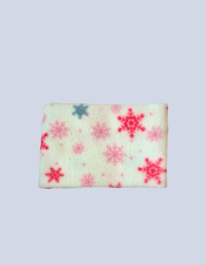 Handmade Snowflake Polar Fleece Dog Snood – Personalised Option