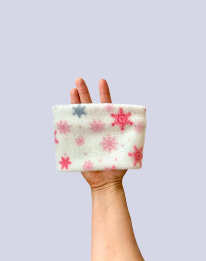Handmade Snowflake Polar Fleece Dog Snood – Personalised Option