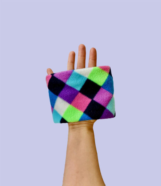 Handmade Diamond Polar Fleece Dog Snood – Personalised Option