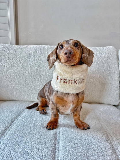 Handmade Faux Fur Polar Fleece Dog Snood – Personalised Option